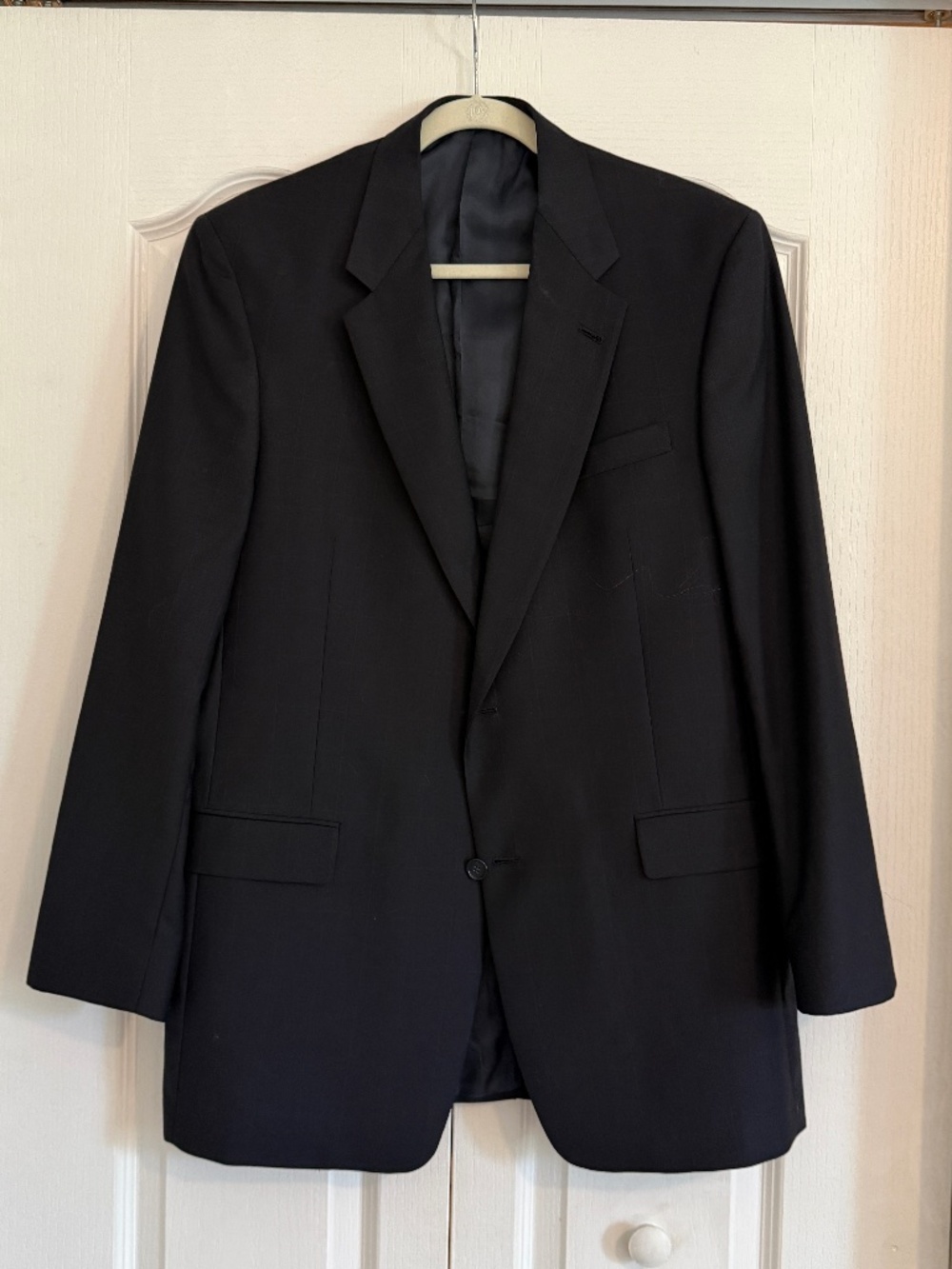 Hart Schaffner & Marx Gold Trumpeter Men’s Wool Blazer 43R Black USA